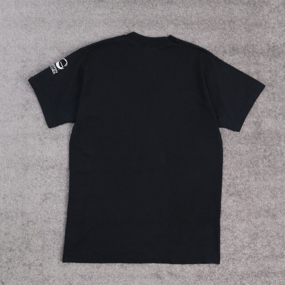 Vintage 90's Aerosmith Music Band Large Solid Black Short Sleeve T-Shirt - Picture 4 of 12